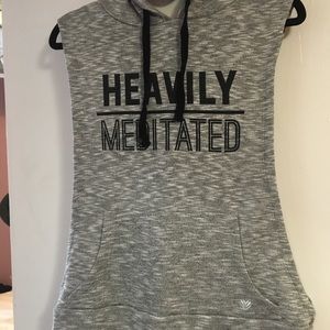 “Heavily meditated” cut off sweatshirt